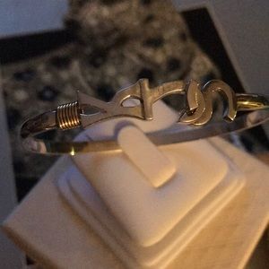 Beautiful sterling silver bracelet 14k and 925